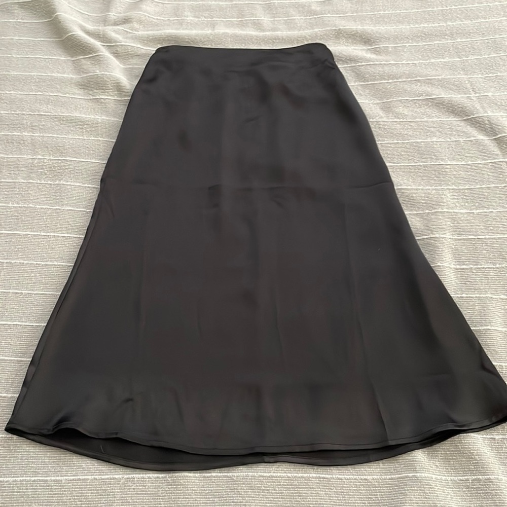 Vici black satin skirt